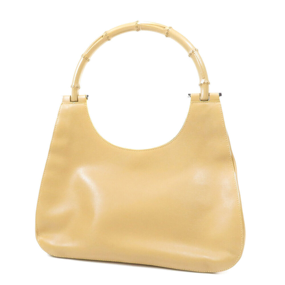 Gucci Leather Bamboo Handbag Logo